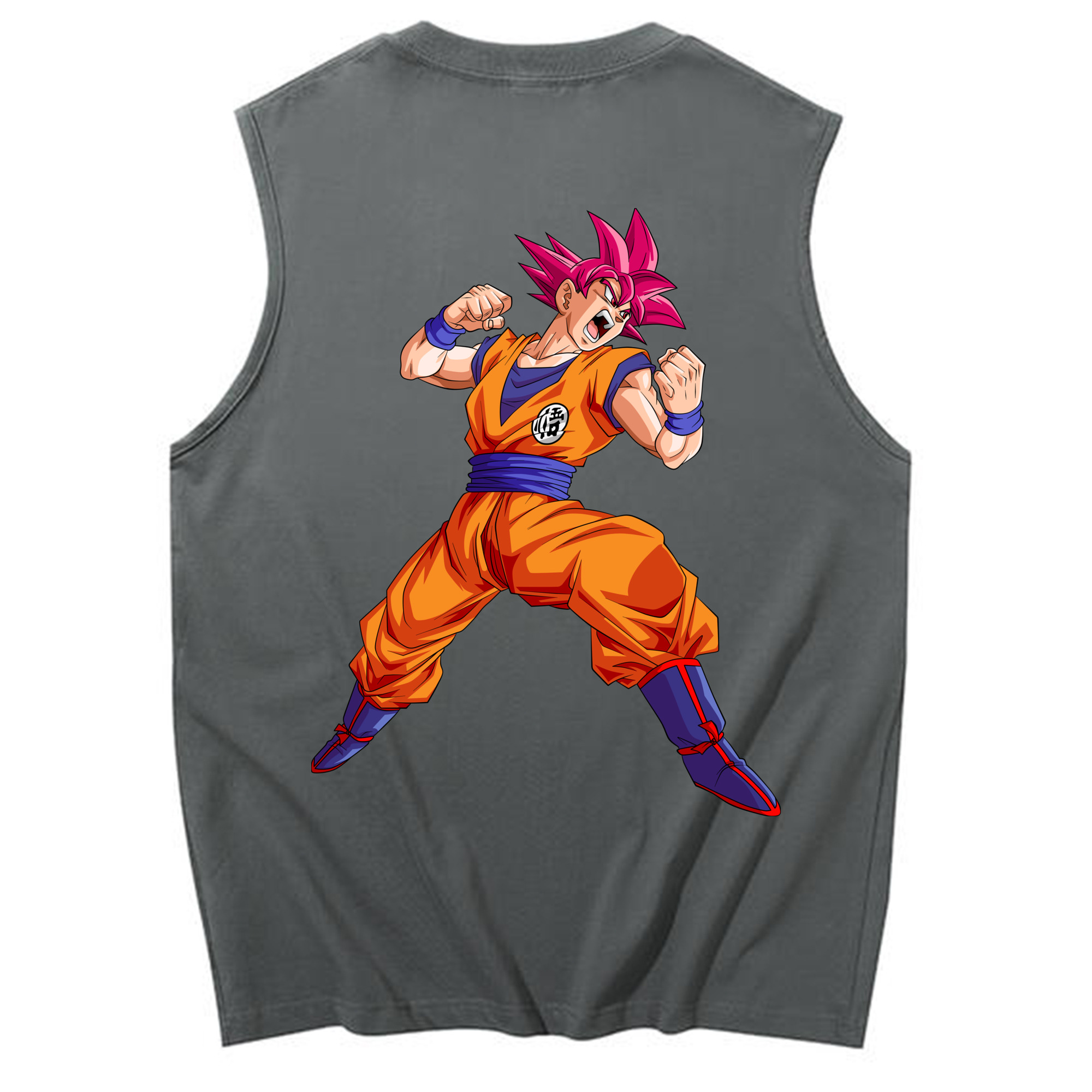 （画像用） ドラゴンボール 孫悟空（そん ごくう）Son Goku カカロット DRAGON BALL Kakarotto コットン100％タンクトップ（背面プリント）